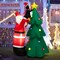 6Ft Christmas Inflatable Tree Santa Claus And Penguin Decor W/ Air Blower And Led Lights